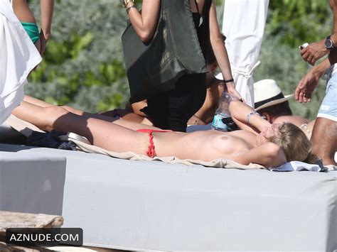 Toni Garrn Topless At The Beach In Miami Aznude