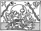 Haring Keith Untitled 1988 Ii Wallpapers Drawing Wallpaper раскрашивания рисунки для Aztec Guggenheim Wave раскраски Getdrawings 1983 Zoo Ian sketch template