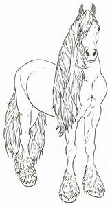 Horse Coloring Pages Mandala Friesian sketch template