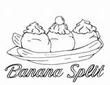 Banana Split Coloring Pages Splits Color Print Kids Search Template sketch template