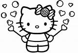 Kitty Hello Coloring Pages Large Color Print Kids Girls sketch template