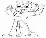 Bheem Coloring Pages Chhota sketch template