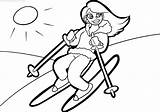 Skiing Coloring Pages Printable Books sketch template