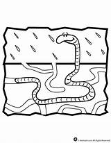 Coloring Worm Underground Pages Garden Animal Preschool Worms Eco Sheets Kids Animals Gaden Week Activities Crafts Letter Jr Woo Designlooter sketch template