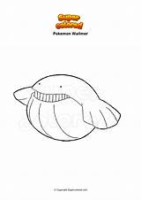 Pokemon Wailmer Ausmalbild Coloriage Supercolored Mamoswine Colorare sketch template