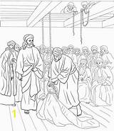Jesus Paralyzed Heals Coloring Man Mission Divyajanani sketch template