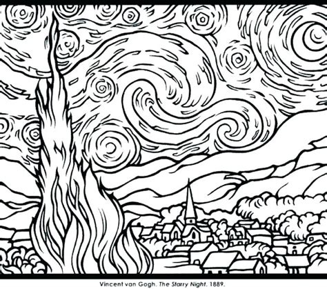 famous paintings coloring pages  getdrawings