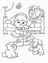 Coloring People Little Pages Fisher Price Kids Printable Farm Sheets Colouring Color Animal Clipart Princess Activities Animals Preschool Print Kleurplaat sketch template