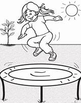 Trampoline Kids Coloriage Trampolines Coloring Jumping Jump High Colorier Injuries Sports Un When Reduce Using Template Enfant Marketing Sketch Bungee sketch template