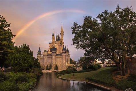 rainbow   castle castle scenery magic kingdom