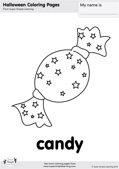 candy coloring page super simple