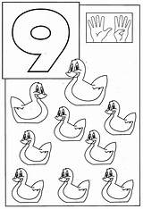 Numeri Stampare Ducks sketch template