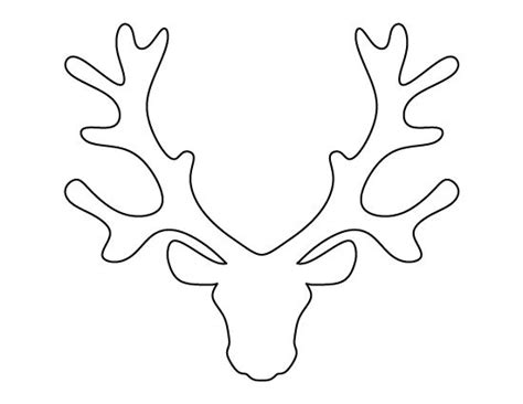 reindeer head ideas  pinterest reindeer outline deer