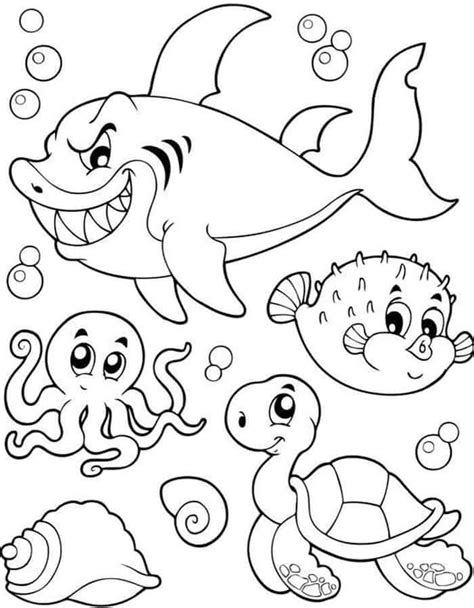 sea animals coloring pages  coloringfoldercom animal coloring