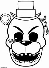 Freddy Fnaf Colorare Animatronic sketch template