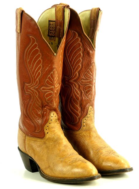 hondo  tall top cowboy western boots caramel tan leather handmade mens   oldrebelboots