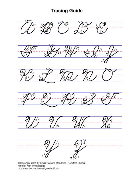 cursive learn cursive letters learning information center