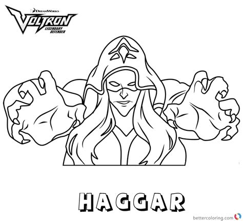 voltron coloring pages haggar  printable coloring pages