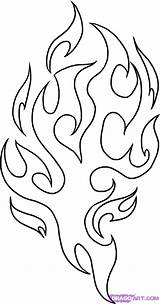 Flames Fire Coloring Drawing Pages Flame Tribal Outline Drawings Tattoo Stencil Draw Printable Stencils Pattern Dragoart Pencil Print Clip Designs sketch template