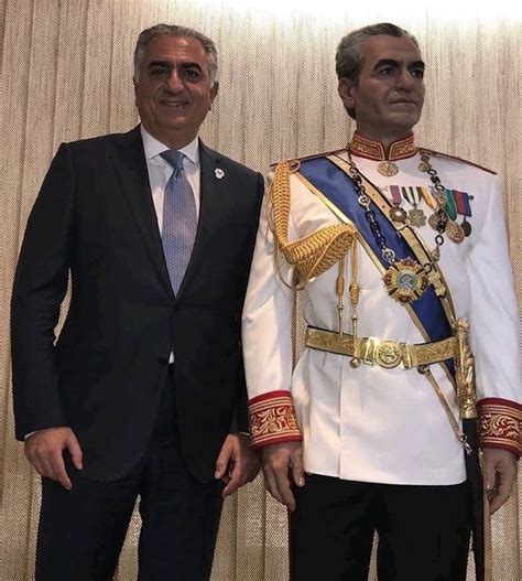 reza pahlavi   fathers statue