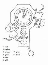 Clock Worksheets Kindergarten Color Coloring Worksheet Number Grade Printable Numbers Calendar Activities Time Pages Recess Info sketch template