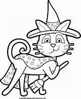 Halloween Clipart Cat Clip Witch Hat Cute Pumpkin Cliparts Dog Kitten Preschool Clipartmag Library Wikiclipart sketch template