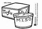Tofu Coloring Miso Pages Large Edupics sketch template