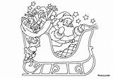 Santa Sleigh Coloring Christmas Pages Claus Kids Colouring Color Pitara Print Worksheets Search Click Preschool sketch template