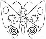 Coloring Butterfly Cartoon Wecoloringpage sketch template