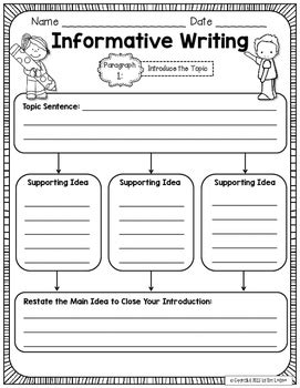 paragraph informative writing graphic organizer distance learning