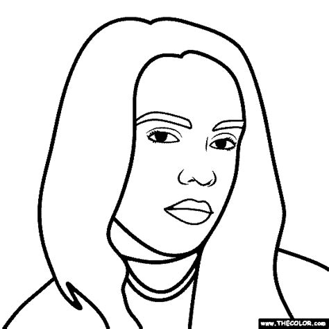 billie eilish coloring page