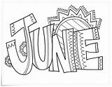 June Coloring Pages Color Colouring Printable Kids Simple Getcolorings sketch template
