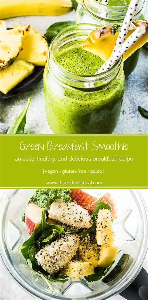 green breakfast smoothie recipe green breakfast smoothie healthy