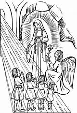 Catholic Coloring Pages Rosary Lady Kids Sheets Feast October sketch template