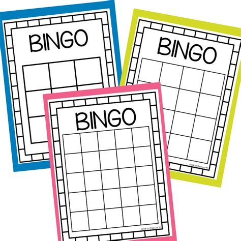 blank bingo printable cards  templates sarah chesworth