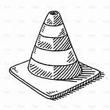 Cone Drawing Traffic Stock Line Illustration Signs Draw Conflict Warning Vector Workplace Early Dorris Associates Royalty Choose Board sketch template