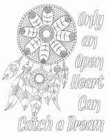 Coloring Pages Dream Catchers Getdrawings Catcher sketch template