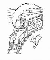Coloring Pages Train Choo Steam Color sketch template
