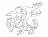 Kyogre Groudon Legendary Rayquaza Coloringhome sketch template