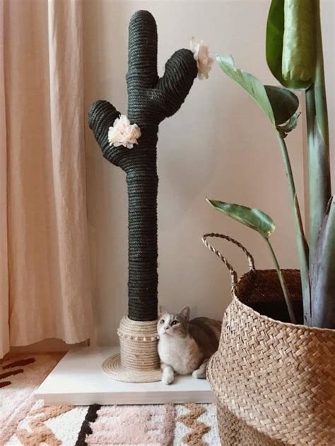 cactus cat tree scratching post etsy apartment therapy