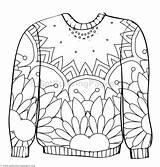 Coloring Ugly Sweater Pages Jumper Christmas Printable Color Getcolorings Getdrawings Colorings sketch template