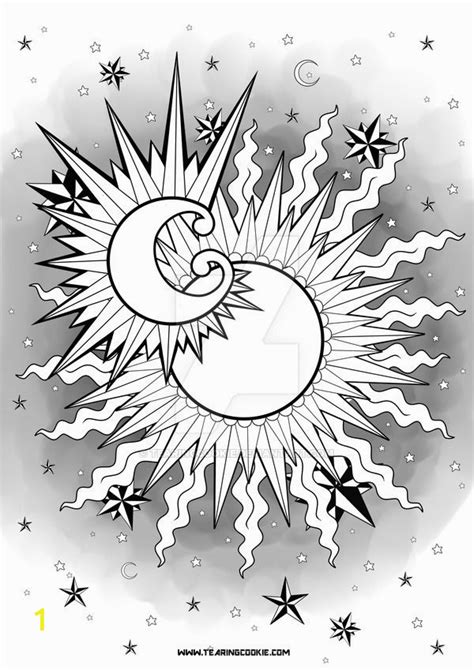 sun  moon coloring pages  adults divyajananiorg