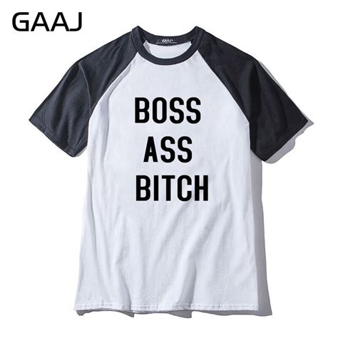 print letter boss ass bitch man and women unisex t shirt printed