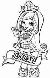 Coloring Pages Shopkins Shoppies Jessicake Rocks Shopkin Printable Girls Sheets Season Kids Doll Colouring People Clipartmag Cute Food Print sketch template
