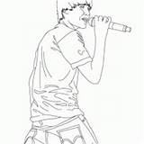 Bieber Justin Coloring Draw Netart sketch template