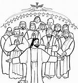 Saints Coloring Pages Catholic Getcolorings Color sketch template