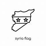 Syria Linear sketch template
