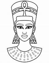 Nefertiti sketch template