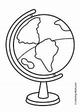 Globe Coloring Drawing Pages Earth Kids Simple Printable Clipart School Line Globes Easy Classes Drawings Clipartmag Drawn Draw Kidscare Planet sketch template