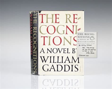 recogntions william gaddis  edition signed rare book